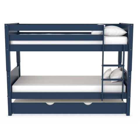 Easy Assembly for Navy Blue Bunk Bed - Converts to 2 Single Beds