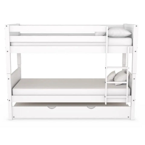 Sturdy Safety Guardrails on White Bunk Bed – Secure Design for Children UK
